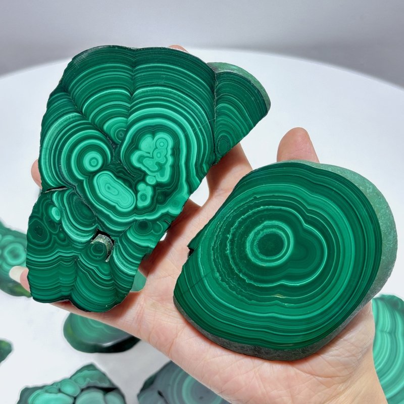 10 Pieces Polished Malachite Slab - Wholesale Crystals