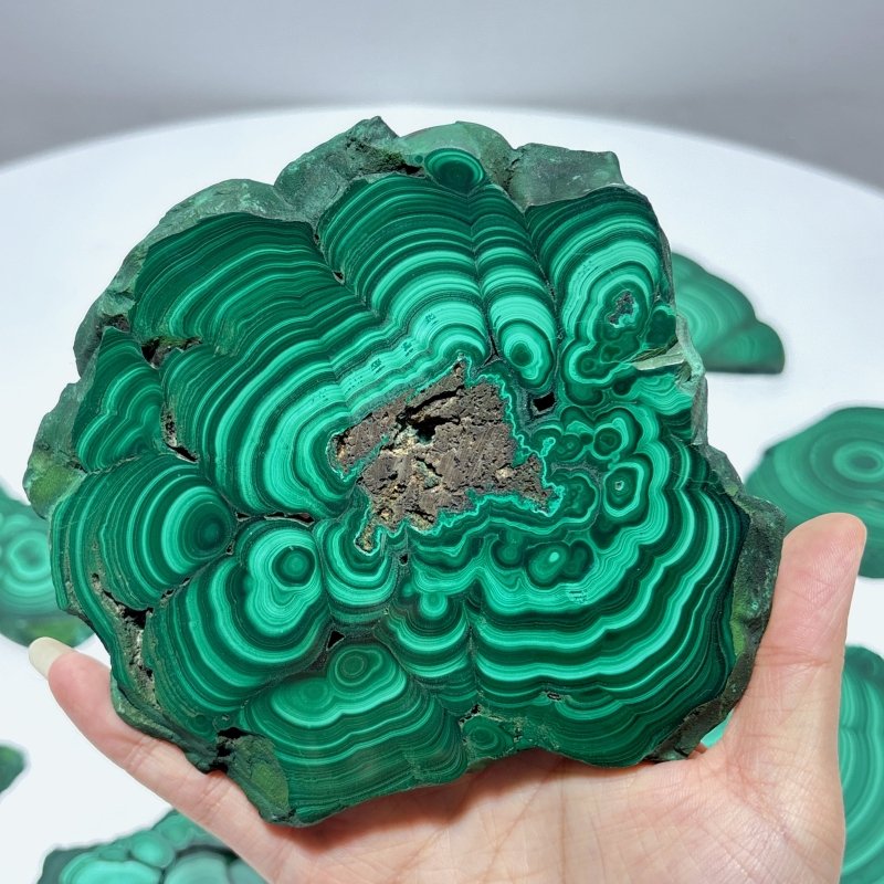 10 Pieces Polished Malachite Slab - Wholesale Crystals