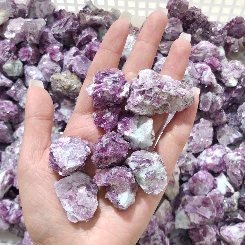 10.2lbs Raw Spark Purple Lepidolite Specimen - Wholesale Crystals