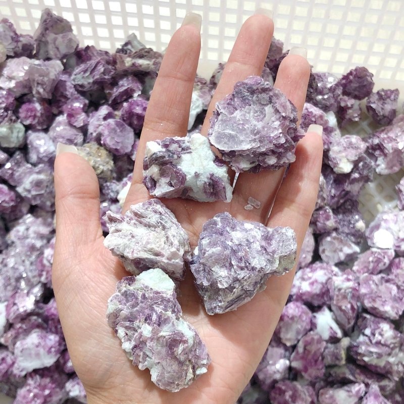 10.2lbs Raw Spark Purple Lepidolite Specimen - Wholesale Crystals