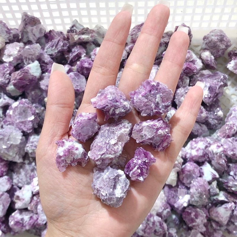 10.2lbs Raw Spark Purple Lepidolite Specimen - Wholesale Crystals