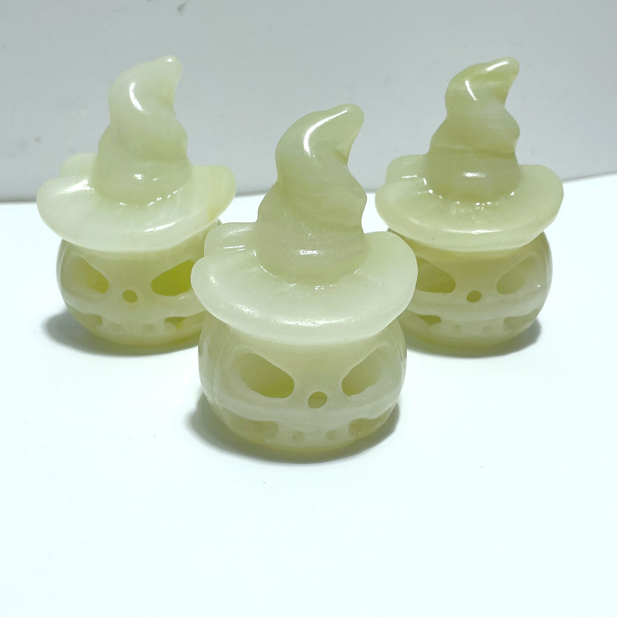 Halloween Pumpkin Wizard Hollow Carving Wholesale Black Obsidian Afghanistan Jade