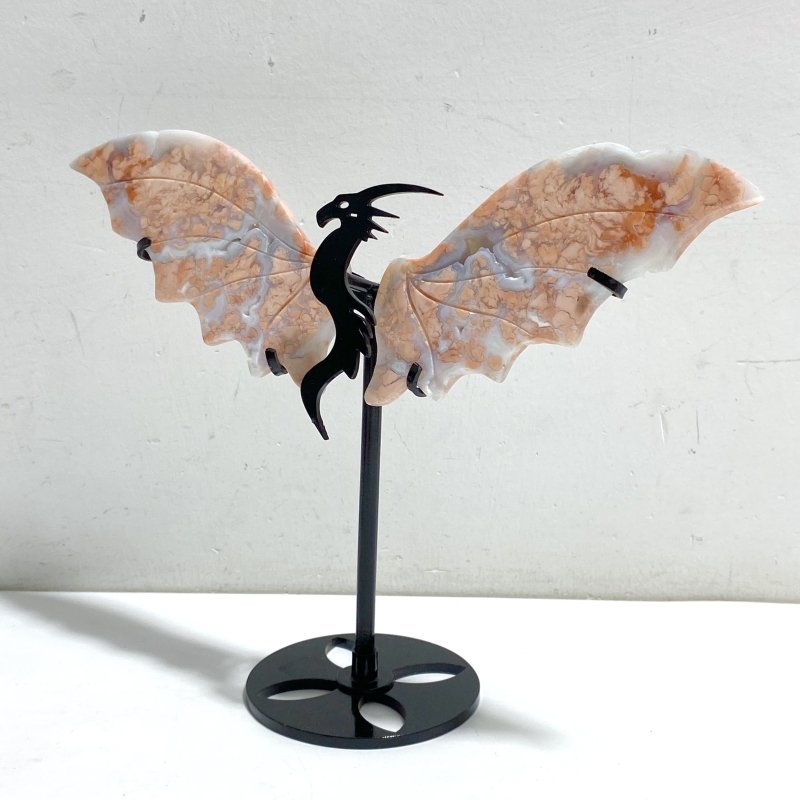 11 Pairs Wings Carving With Stand Closeout (Defect) -Wholesale Crystals