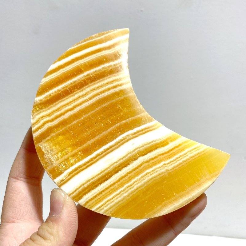 11 Pieces Beautiful Yellow Calcite Moon - Wholesale Crystals