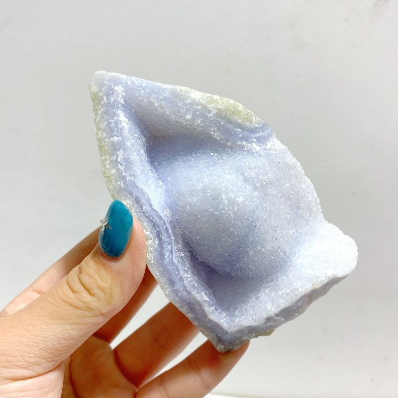 11 Pieces Geode Blue Chalcedony Druzy - Wholesale Crystals