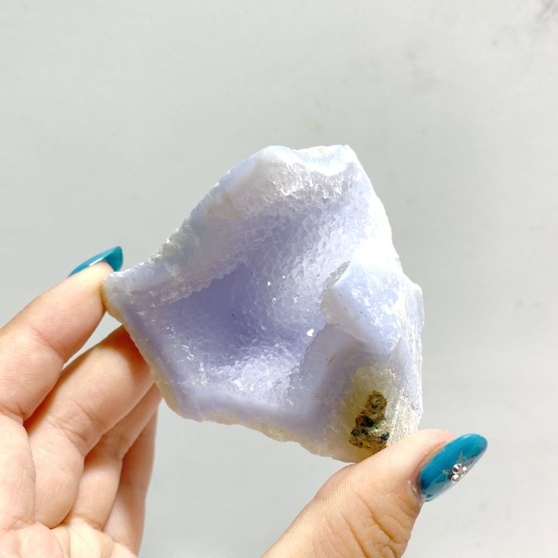 11 Pieces Geode Blue Chalcedony Druzy - Wholesale Crystals