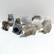 11 Pieces Geode Druzy Agate Bear Carving - Wholesale Crystals