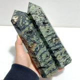 11 Pieces Green Sea Jasper Druzy Point - Wholesale Crystals