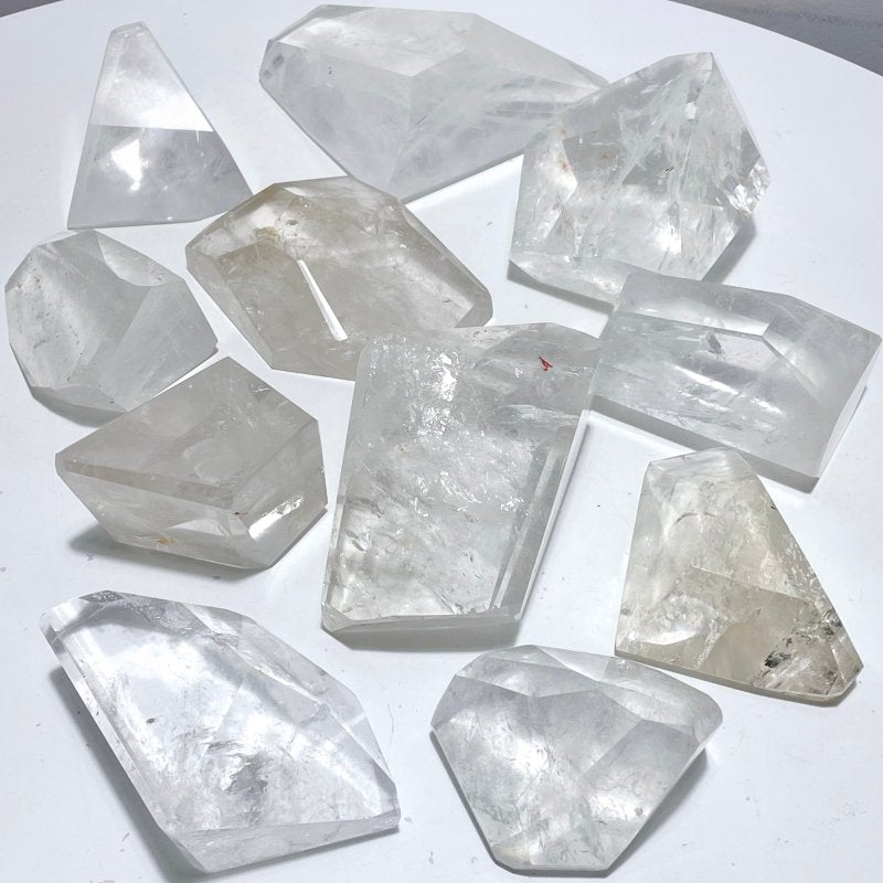 11 Pieces Large Clear Quartz Free Form - Wholesale Crystals