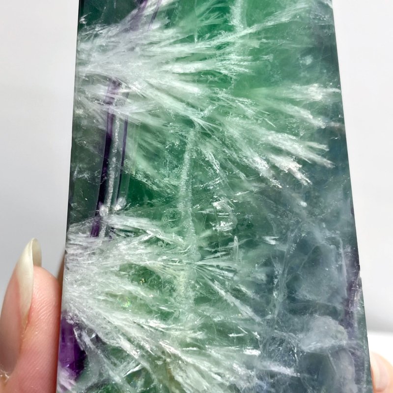 11 Pieces Large Feather Fluorite Four - Sided Tower Points - Wholesale Crystals