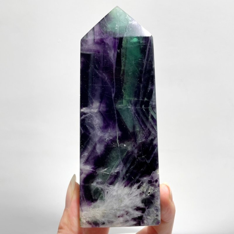 11 Pieces Large Feather Fluorite Four - Sided Tower Points - Wholesale Crystals