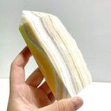 11 Pieces Stripe Yellow Calcite Points Raw Side - Wholesale Crystals