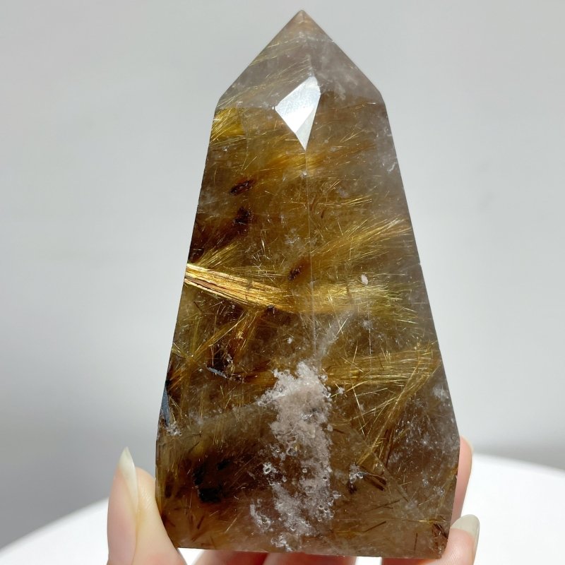 11 Pieces Unique Gold Rutilated Quartz Points - Wholesale Crystals