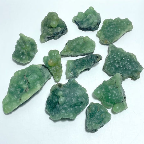 12 Pieces Beautiful Prehnite Raw Stone Specimen - Wholesale Crystals