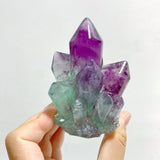 12 Pieces Beautiful Rainbow Fluorite Cluster Carving - Wholesale Crystals