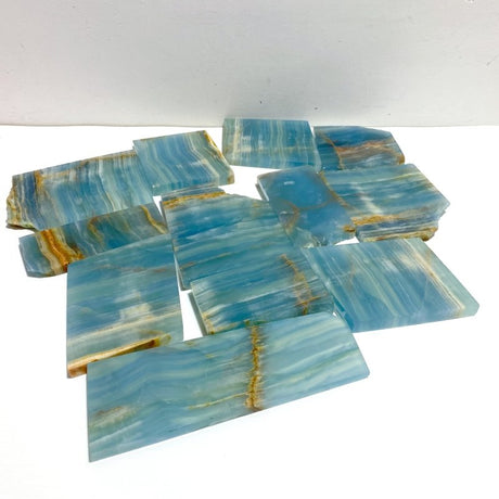 12 Pieces Blue Onyx Slab - Wholesale Crystals