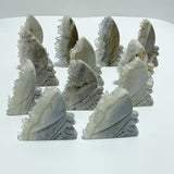 12 Pieces Clear Quartz Cluster Mermaid Carving - Wholesale Crystals