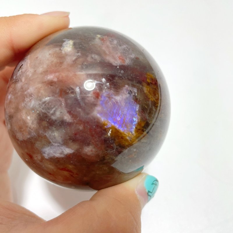 12 Pieces Fire Quartz Mixed Moonstone Spheres - Wholesale Crystals