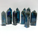 12 Pieces Flash Labradorite Four - Sided Point - Wholesale Crystals