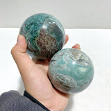 12 Pieces Geode Druzy Moss Agate Spheres - Wholesale Crystals