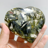 12 Pieces Green Mica Mixed Quartz Heart -Wholesale Crystals