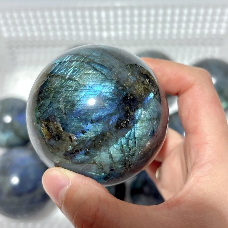 12 Pieces High Quality Labradorite Spheres -Wholesale Crystals
