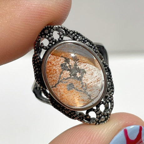12 Pieces Rare Fire Quartz Dentritic Quartz Different Styles Ring - Wholesale Crystals