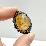 12 Pieces Rare Fire Quartz Dentritic Quartz Different Styles Rings - Wholesale Crystals