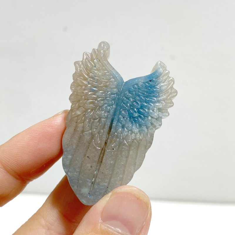 12 Pieces Trolleite Stone Wing Shield Carving Closeout - Wholesale Crystals