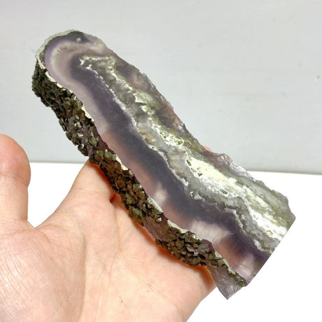 12 Pieces Unique Fluorite Mixed Pyrite Calcite Slab - Wholesale Crystals