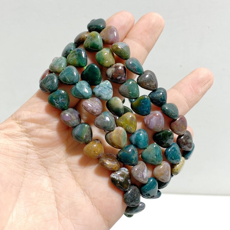 12 Types Heart Shape Bracelet Wholesale Green Aventurine Obsidian Ocean Jasper - Wholesale Crystals