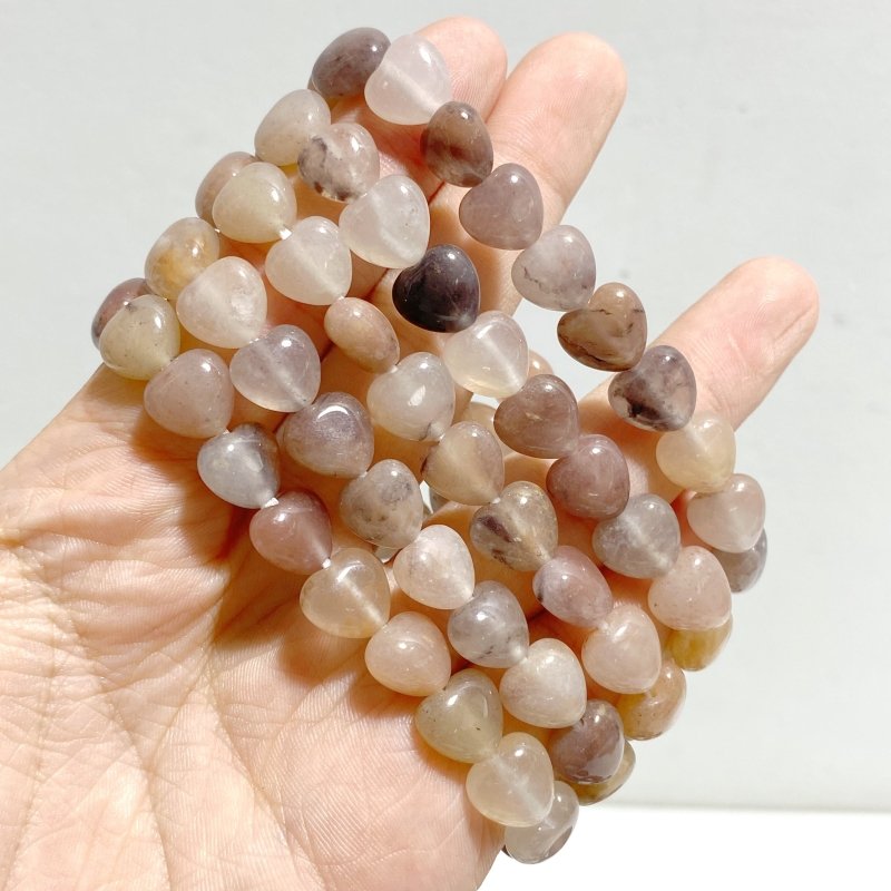 12 Types Heart Shape Bracelet Wholesale Green Aventurine Obsidian Ocean Jasper - Wholesale Crystals