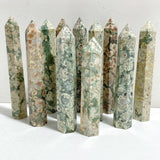 13 - 17cm Green Sakura Flower Agate Point Wholesale - Wholesale Crystals