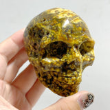 13 Pieces 6th Vein Ocean Jasper Geode Skull Carving -Wholesale Crystals