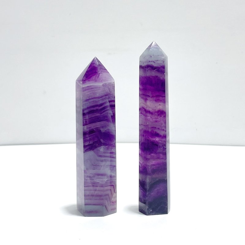 13 Pieces Beautiful Rainbow Purple Fluorite Crystal Tower - Wholesale Crystals