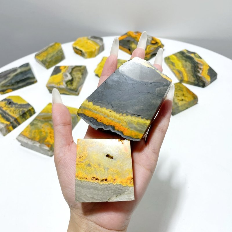 13 Pieces Bumble Bee Jasper Polished Home Decor Stone - Wholesale Crystals