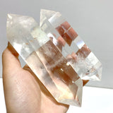 13 Pieces Clear Quartz Double Points - Wholesale Crystals