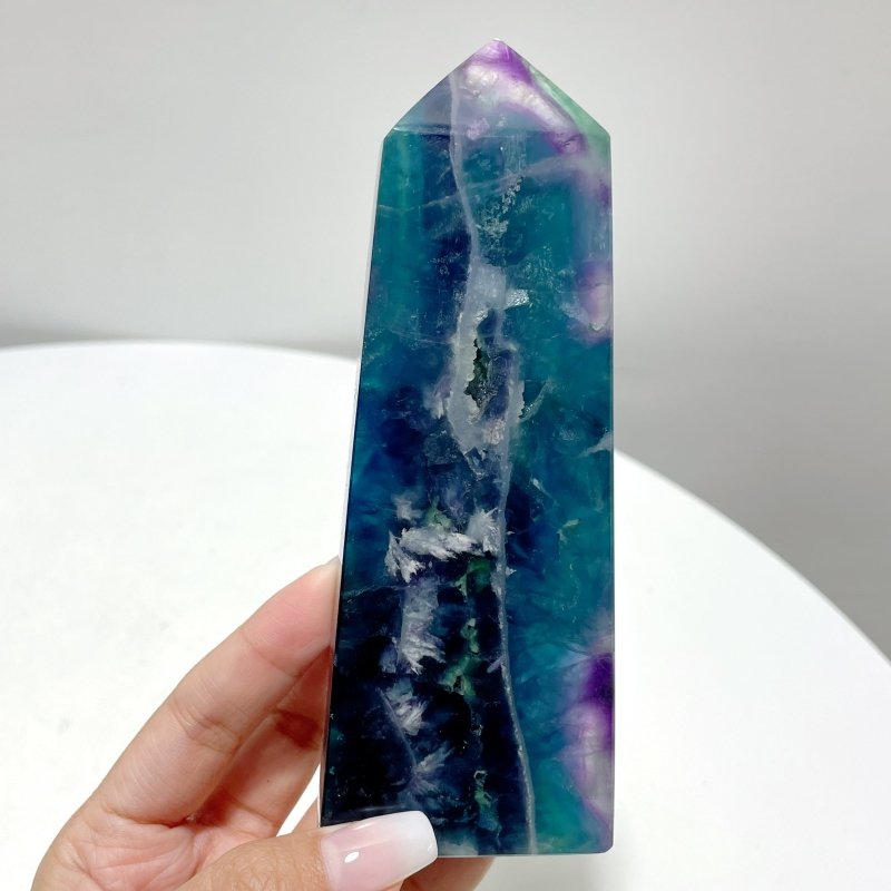 13 Pieces Large Feather Fluorite Four - Sided Tower Points - Wholesale Crystals