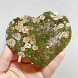 13 Pieces Large Rainforest Jasper Heart 3 -Wholesale Crystals