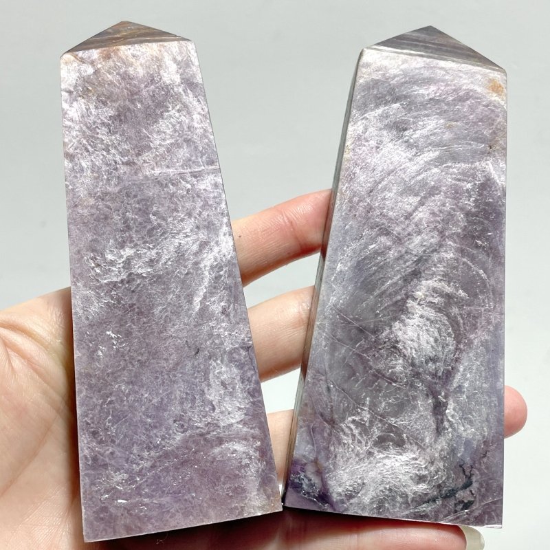 13 Pieces Purple Spark Lepidolite Four - Sided Tower - Wholesale Crystals