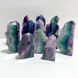 13 Pieces Rainbow Fluorite Raw Side Tower - Wholesale Crystals