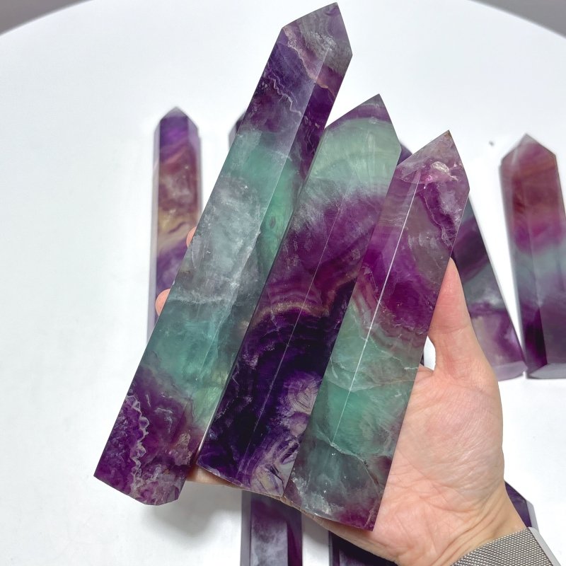 13 Pieces Rainbow Fluorite Tower - Wholesale Crystals