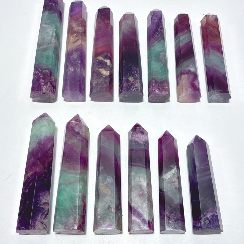 13 Pieces Rainbow Fluorite Tower - Wholesale Crystals