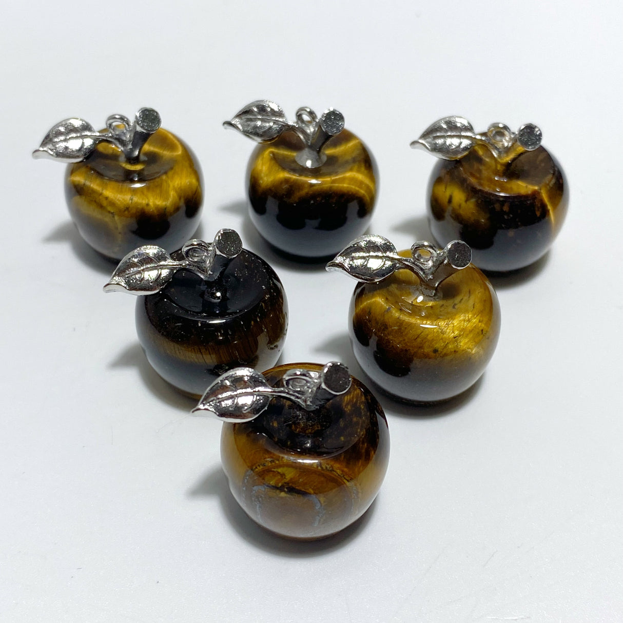 14 Types Small Apple Carving Wholesale Clear Quartz Green Aventurine Lepidolite