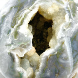 13CM Large Druzy Geode Moss Agate Beautiful Sphere - Wholesale Crystals