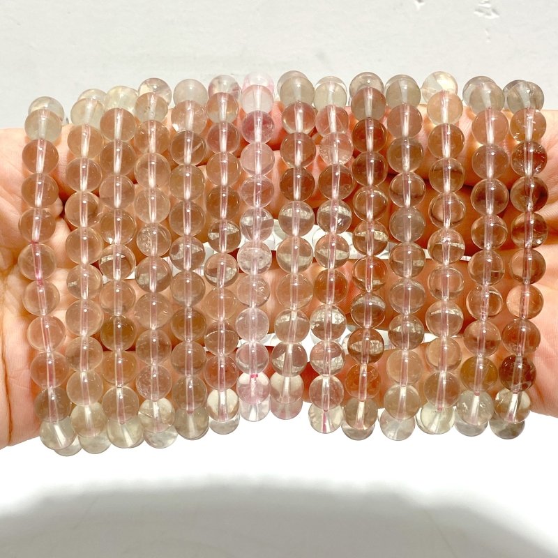 14 Pieces Six Star Line Clear Quartz Bracelets - Wholesale Crystals