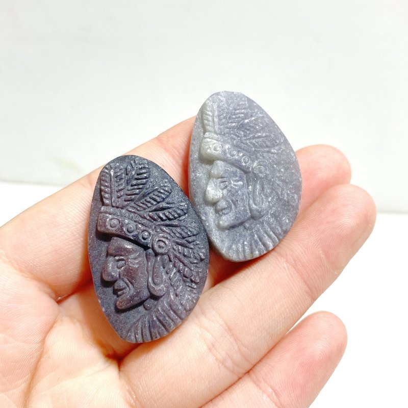 14 Pieces Trolleite Stone Indians Avatar Carving Clearance - Wholesale Crystals