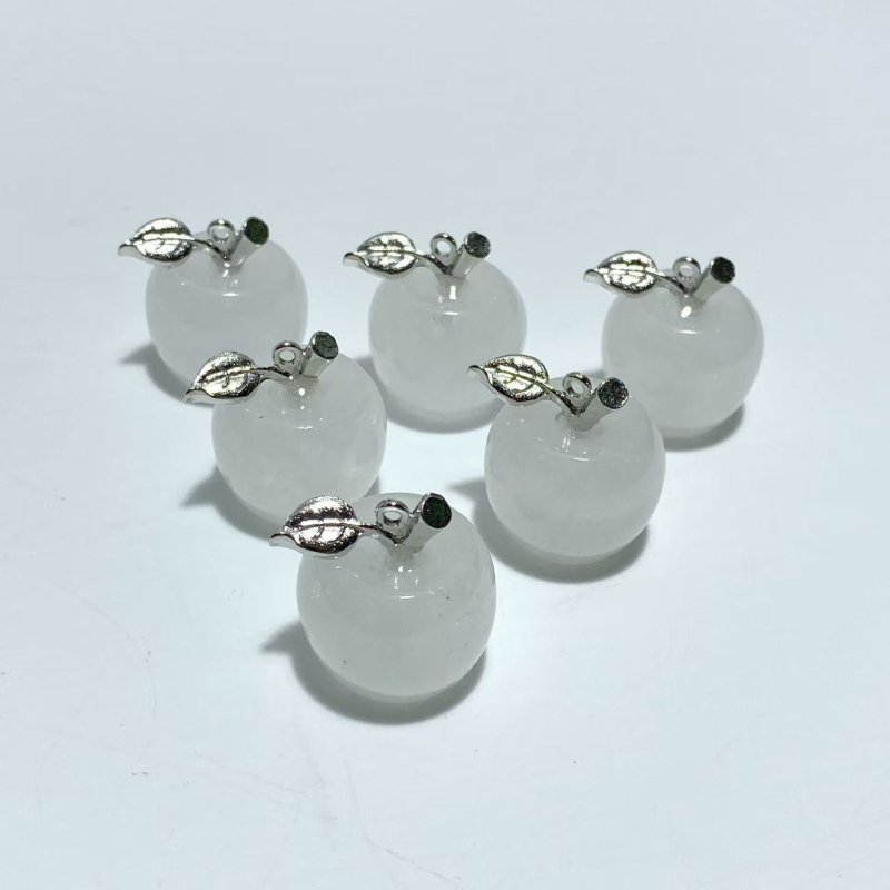 14 Types Small Apple Carving Wholesale Clear Quartz Green Aventurine Lepidolite - Wholesale Crystals