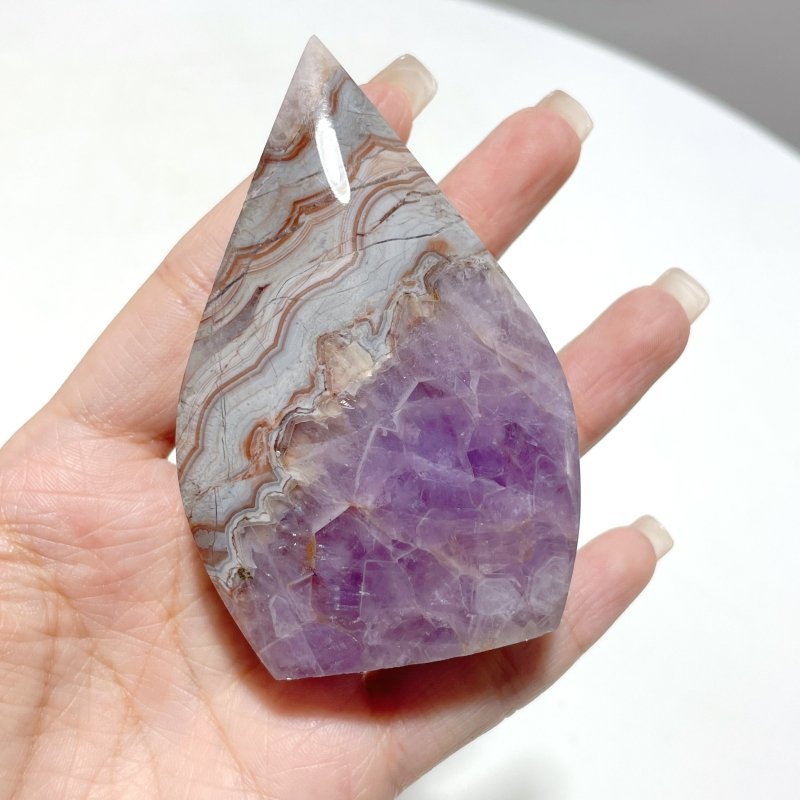 15 Pieces Beautiful Amethyst Mixed Striped Agate Arrow Head - Wholesale Crystals