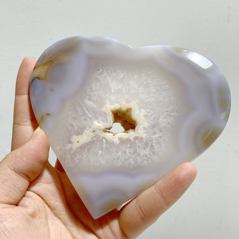 15 Pieces Geode Agate Heart -Wholesale Crystals